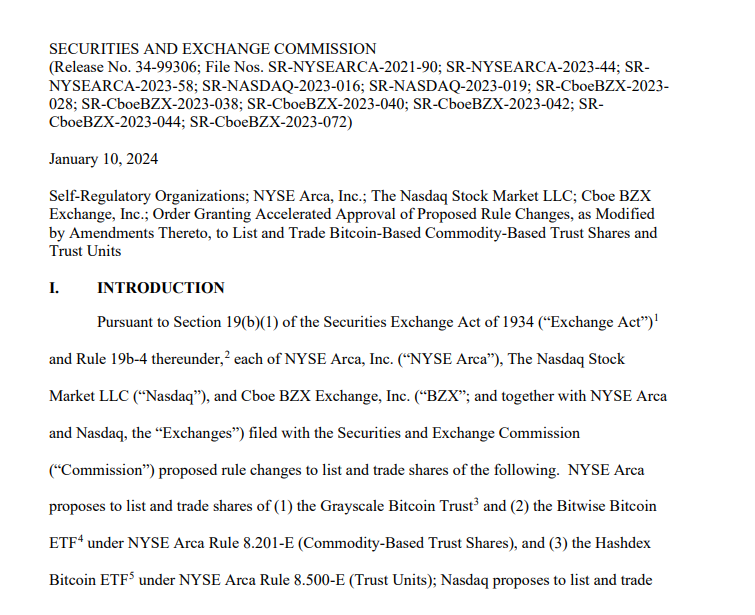 SEC со второй попытки одобрила заявки на спотовые биткоин-ETF