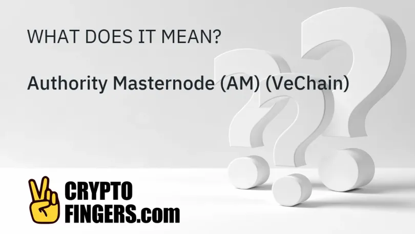 Crypto Terms Glossary: What is Authority Masternode (AM) (VeChain)?